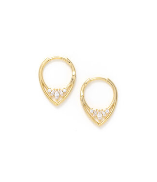 Aria Hoop Earrings- Clear