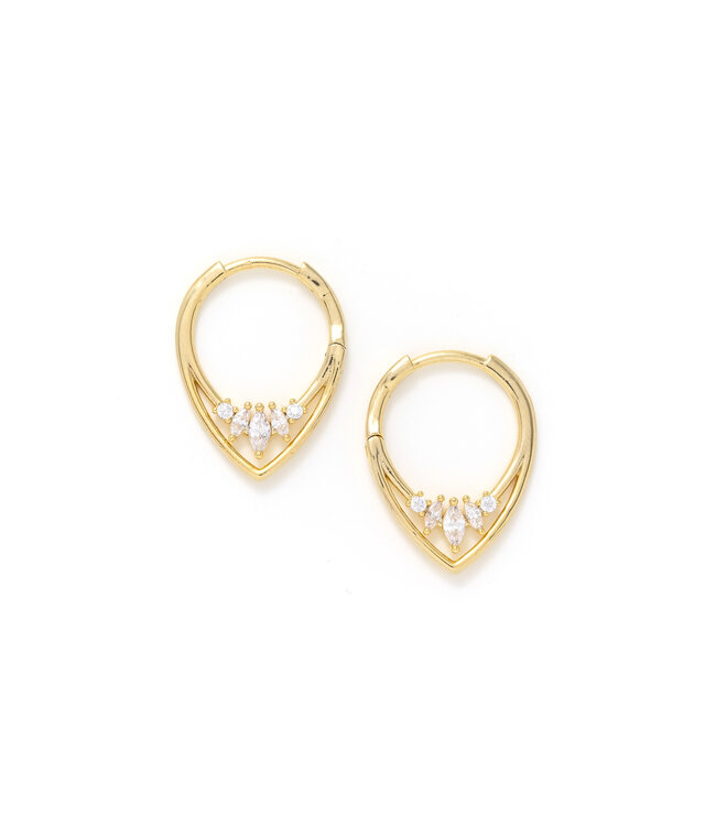Aria Hoop Earrings- Clear