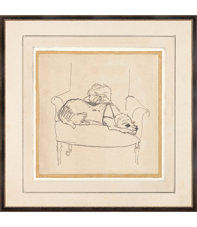 Two Dogs On A Chair C. 1930