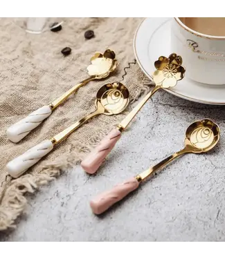 Ceramin Handle Stainless Steel Dessert Spoon