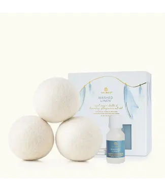 Thymes Washed Linen Dryer Balls & Fragrence Set