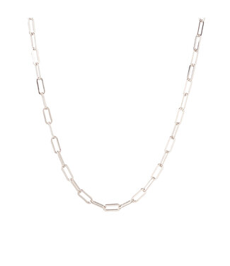 Lover's Tempo Boyfriend Chain Necklace- Silver