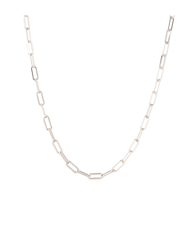 Lover's Tempo Boyfriend Chain Necklace- Silver