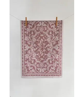 Renesans linen tea towel red