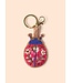 Powder Beaded Keyring -LadyBug