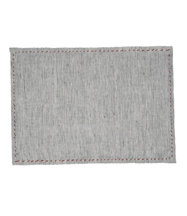 Indaba Linen Pinstripe Placemats Blue