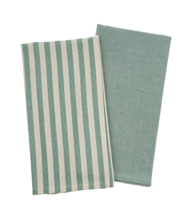 Indaba Lucia Tea Towels S/2 Aqua