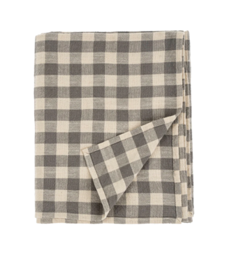 Indaba Somerset Gingham Tablecloth Grey