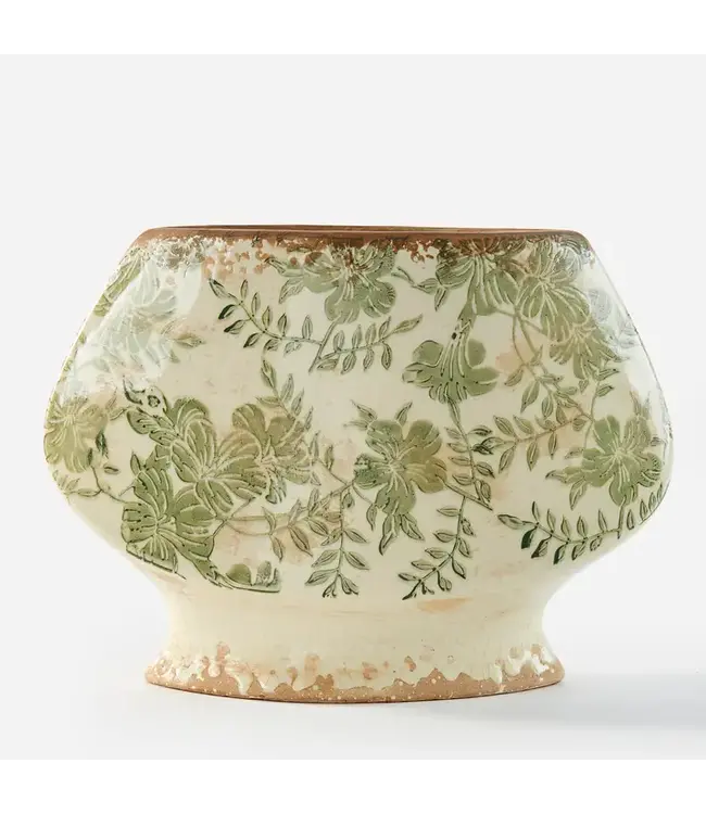 Stoneware Botanical Planter- Large