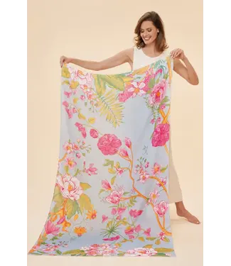 Powder Floral Jungle- Lavendar Scarf