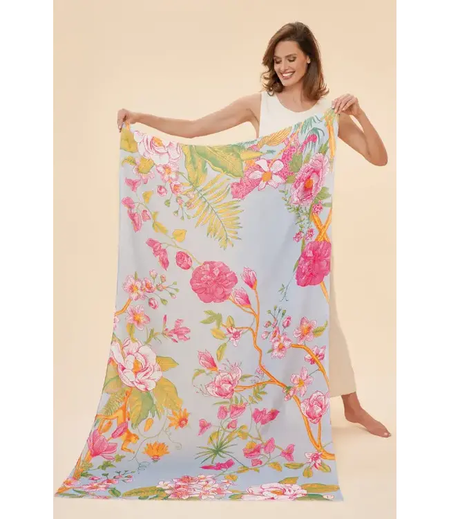 Powder Floral Jungle- Lavendar Scarf