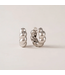 Lover's Tempo Croissant Puff Drop Hoop - Silver