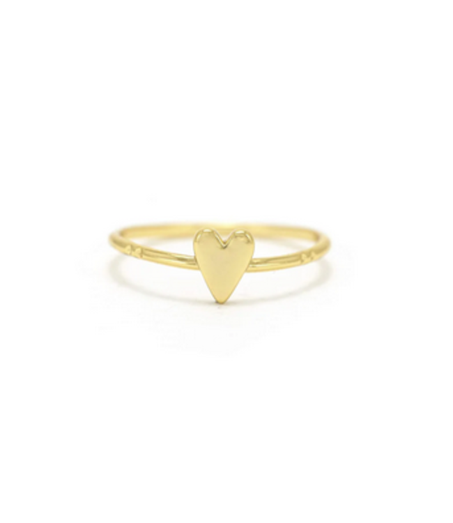 Lover's Tempo Everly Heart Ring Gold - size 6