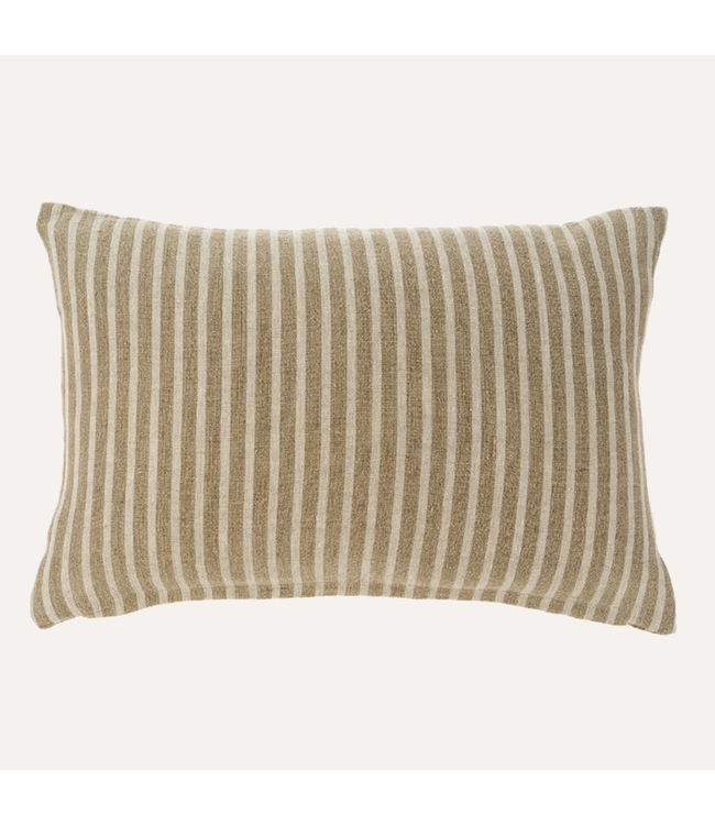 Indaba 16x24 Pinstripe Linen Pillow, Natural
