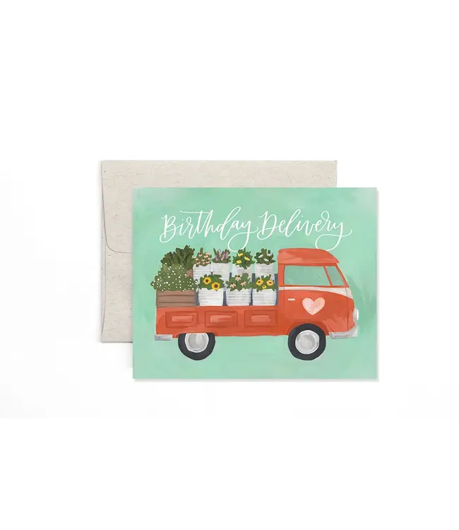 Flower Truck Birthday Greeting