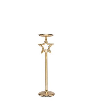 Small Tall Star Pillar Holder
