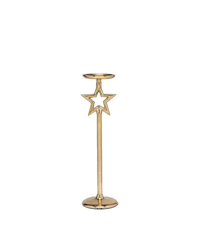 Small Tall Star Pillar Holder