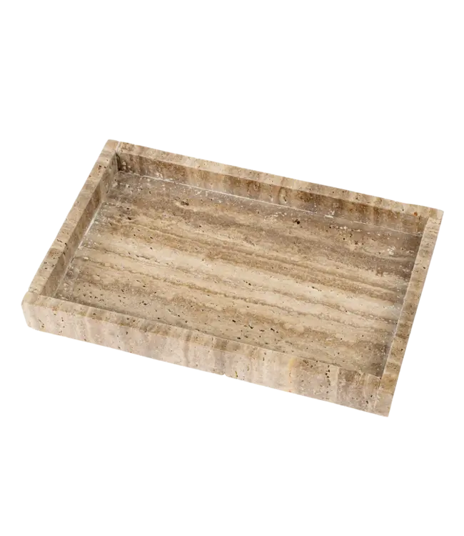 Indaba Rectangular Travertine Tray S