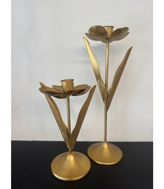 Indaba L Bloom Candleholder Gold