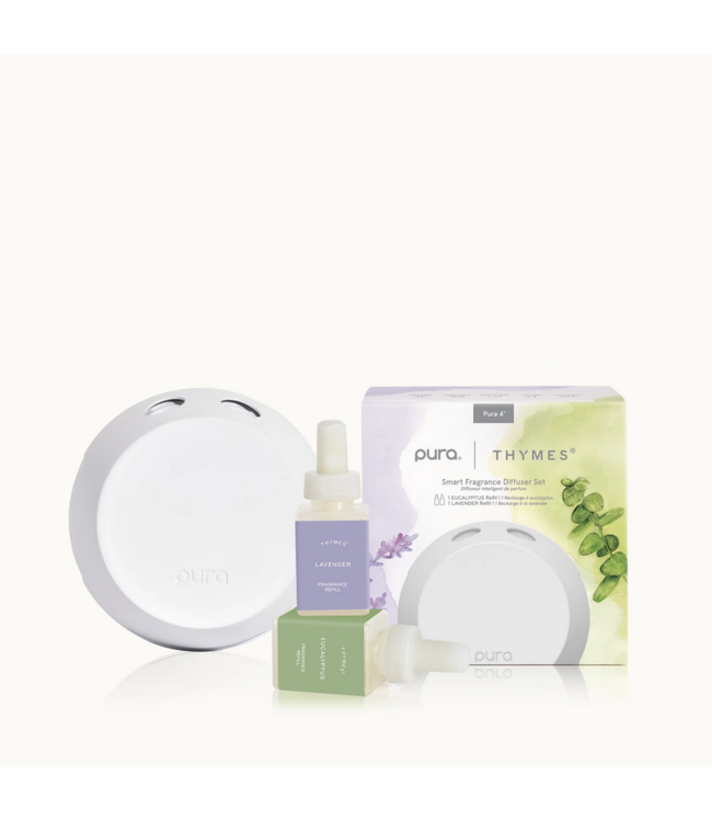 Thymes Pura Lavender & Eucalyptus Diffuser Kit