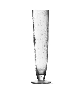 Tall Bubble Glass Flute
