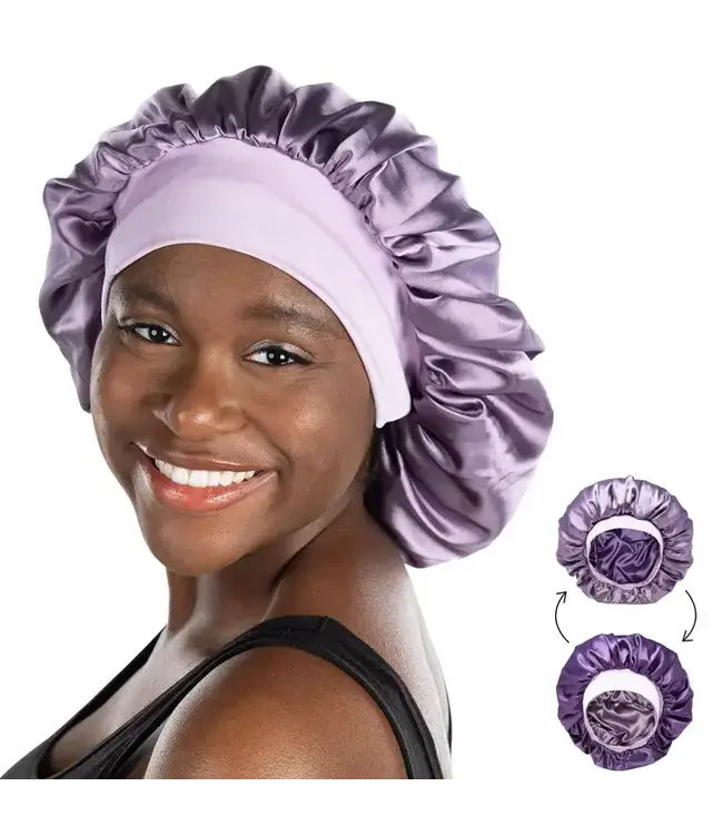 Reversible Silk Bonnet for Sleeping Double Layered