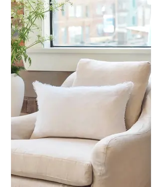 Indaba 16X24 Lina Linen Pillow, Ivory