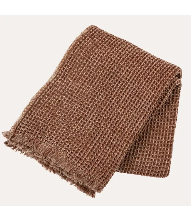 Indaba Waffle Throw- Brick