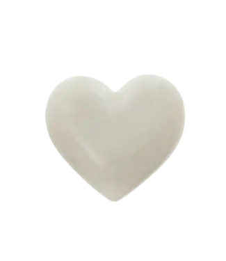 Indaba WHITE MARBLE HEART S