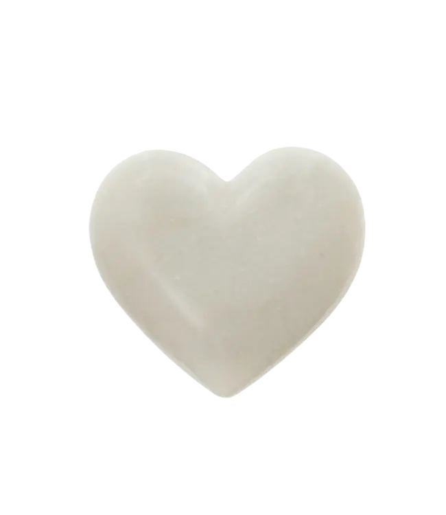 Indaba WHITE MARBLE HEART S