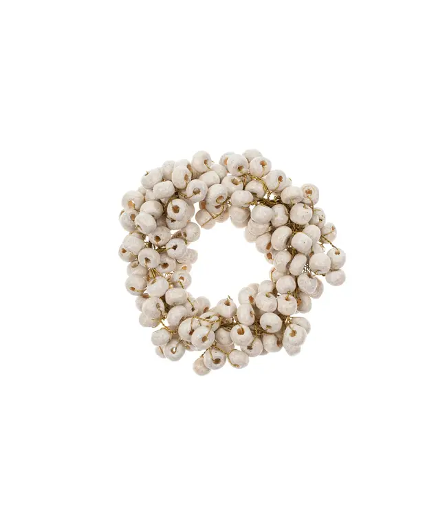 Indaba Beaded Berry Napkin Ring Ivory