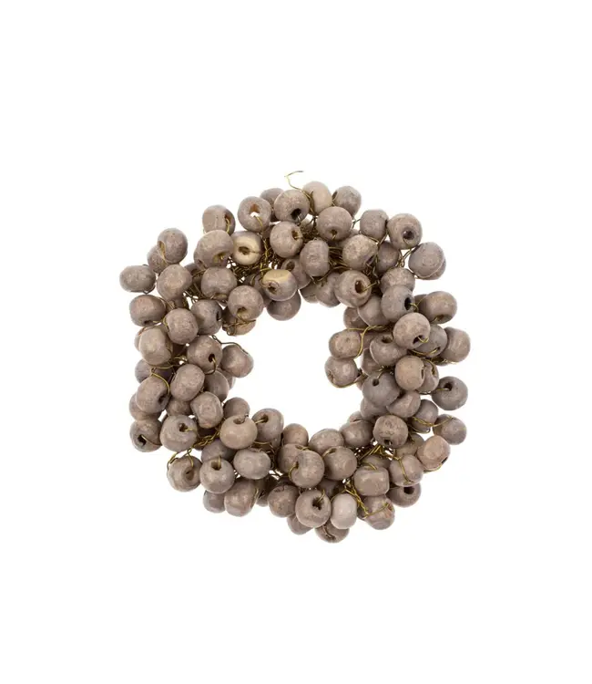 Indaba Beaded Berry Napkin Ring, Gery