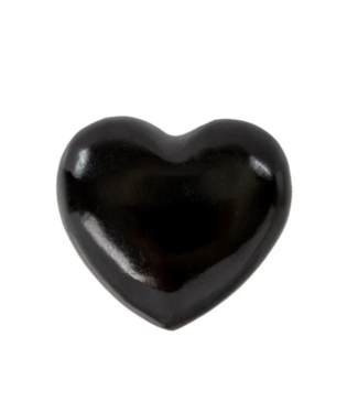Indaba Mini Soapstone Heart - Black