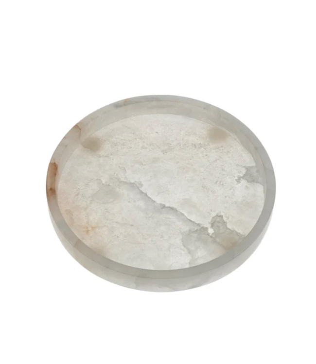 Indaba S Round Alabaster Tray