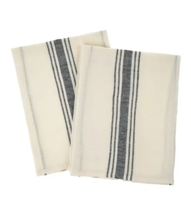 Indaba S/2 Provence Linen Tea Towels, Navy