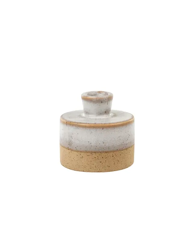 Indaba Sandy Clay Bottle Candle Holder