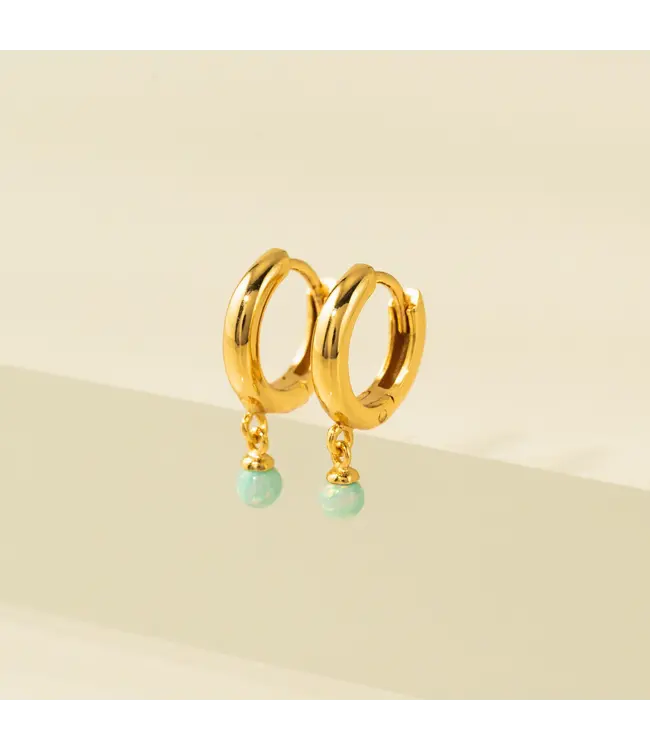 Lover's Tempo 11MM Opal Huggie Drop Hoop