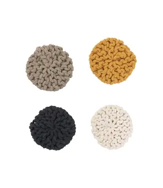 4 Round Cotton Crochet Coaster