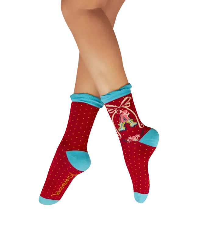 Powder Alphabet Socks