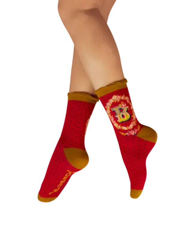 Powder Alphabet Socks