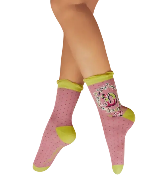 Powder Alphabet Socks