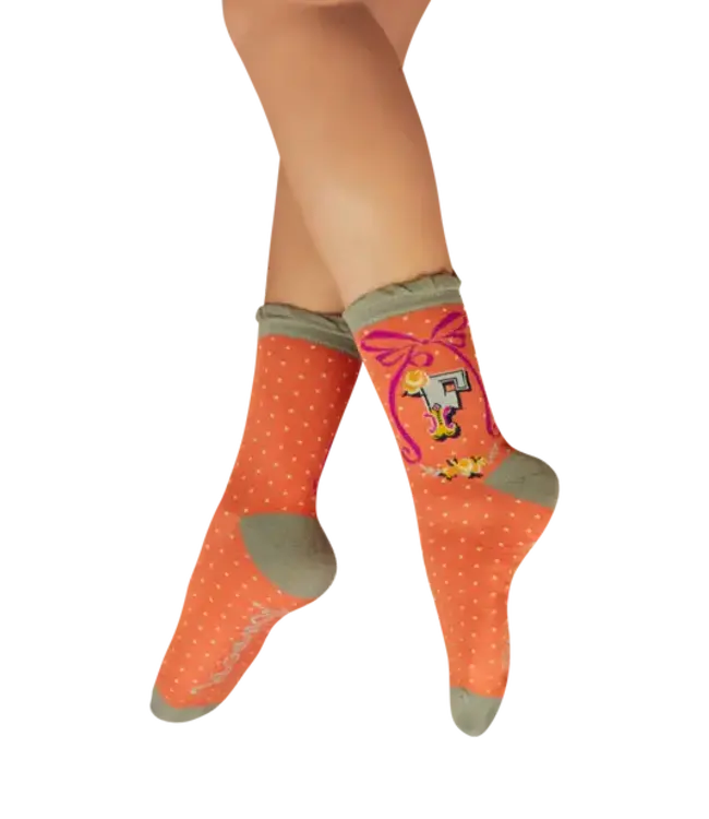 Powder Alphabet Socks