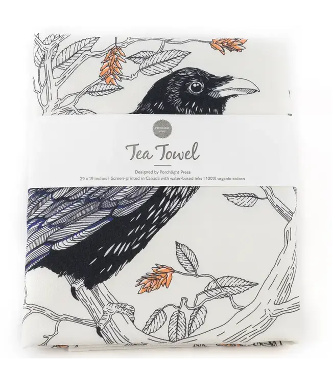 Common Raven Tea Towel- West
