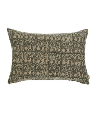 Indaba 16x24 Tulsi Block Print Pillow, Deep Sea