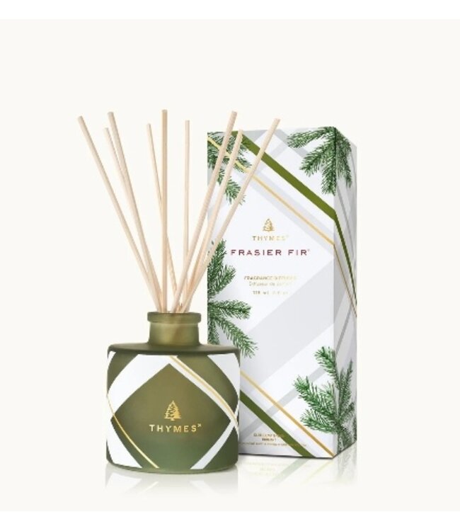 Thymes Frasier Fir  Frosted Plaid Petite Diffuser