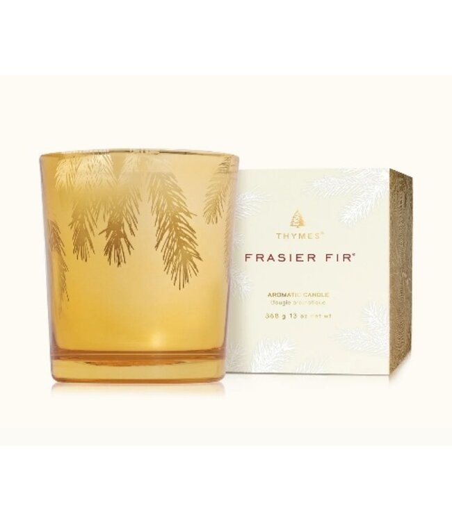 Thymes Frasier Fir Poured Candle Gilded, 13OZ