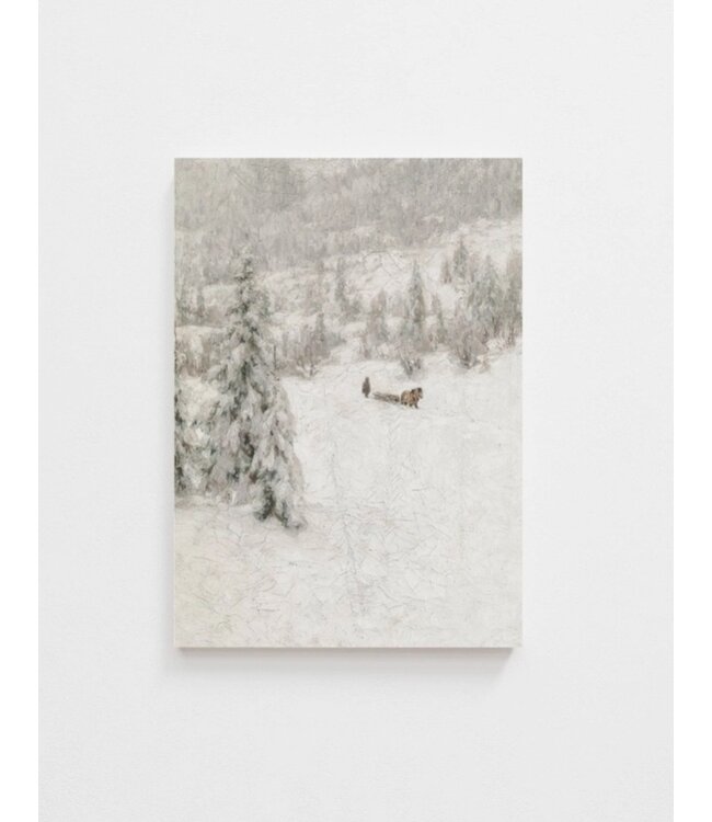 Winter Mist Vintage Art Print- Christmas 11x14 in