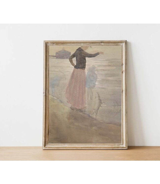 Watercolor Vintage Art Print 8x10 in