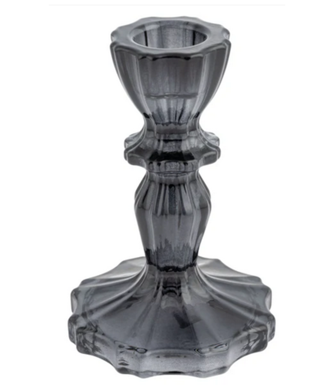 Glass Candlestick Hoven Raven