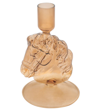 Horse Candlestick Holder Fawn